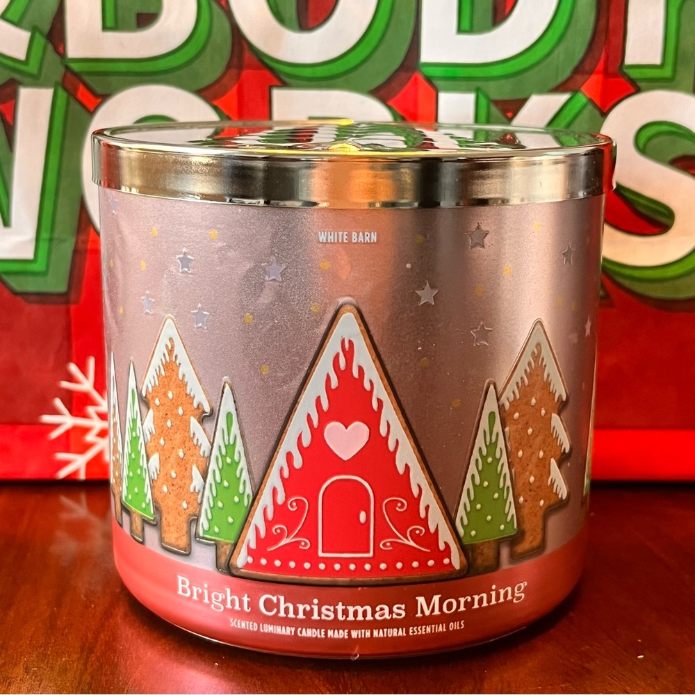 BRIGHT CHRISTMAS MORNING Large Scented 3 Wick Candle NEW Bath & Body Works